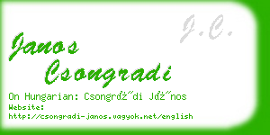 janos csongradi business card